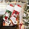 2PCS Christmas Stocking Classic Large Stockings Santa, Snowman Xmas Character for Holiday and Family Stocking for Fireplace Christmas Holiday Party Decoration (A)