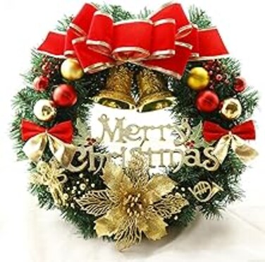 Duukoa 12 inch Christmas Wreath Christmas Artificial Wreath Christmas Decorations For Wall, Door