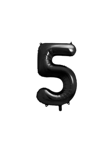 Foil Balloon Number 5, 86cm, black