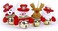 Christmas Bells Decorations for Home, 4Pcs set Christmas Tree Ornaments, snowman/old man/bear/elk