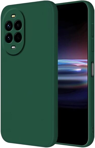 Case for Huawei Nova 13 Pro 5G, Liquid Gel Rubber Bumper Case with Soft Microfiber Lining Cushion Slim Shockproof Protective with Camera Protection Cover for Huawei Nova 13 Pro (Green)