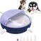 SYOSI 4 Nipples Puppy Nursing Station, 180ML Silicone Puppy Pacifiers Pet Milk Feeder Feeding Bowl for New Born Pet, Puppies, Kitten, Cats, Dog, Rabbits (Purple)