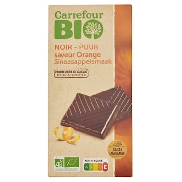 Carrefour Bio Organic Dark Chocolate with Orange, 100g