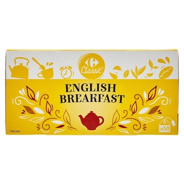 Carrefour Classic English Breakfast Black Tea, 50 Tea Bags, 100g