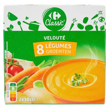 Carrefour Classic 8 Vegetable Cream Soup, 300ml, Pack of 2