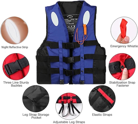 Swimming Jacket for Water Sports Jet Ski, Yacht, For Kids, Size Medium, 5 to15 Kg, 5 to 15 Years Old.Blue