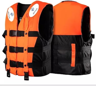 Swimming Jacket for Water Sports Jet Ski, Yacht, For Kids, Size Large, 10 to 20 Kg, 7 to 25 Years Old.Orange