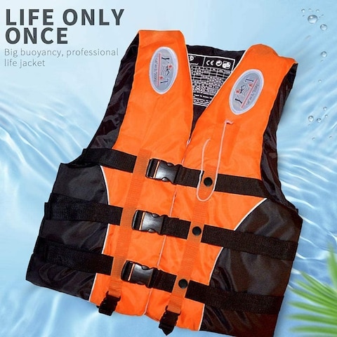 Swimming Jacket for Water Sports Jet Ski, Yacht, For Kids, Size Medium, 5 to15 Kg, 5 to 15 Years Old.Orange
