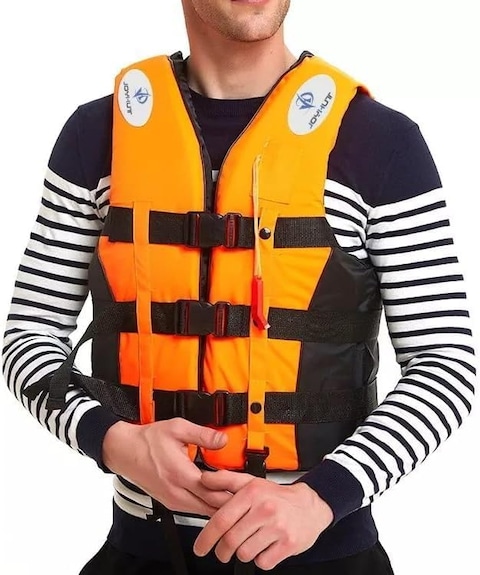 Swimming Jacket for Water Sports Jet Ski, Yacht, For Kids, Size Medium, 5 to15 Kg, 5 to 15 Years Old.Orange