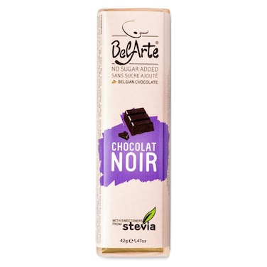 Belarte No Sugar Added Dark Chocolate Bar, 42g