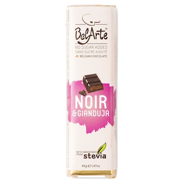 Belarte No Sugar Added Dark Gianduja Chocolate Bar, 42g