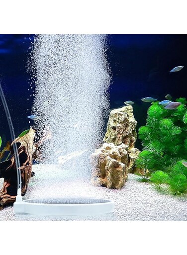 boxtech Air Stones Kit for Fish Tank - 3.2 Inch Aquarium Ultra-High Dissolved Oxygen Diffuser Bubbler, Nano Oxygen Aerator Stone for 30-70 Gallon Hydroponics (80 MM)