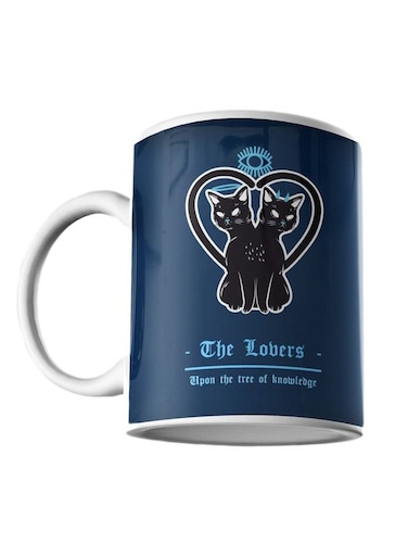 The Lovers Printed Ceramic Mug Blue/White