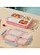 Stainless Steel Lunch Box with Divided Compartments Meal Prep Containers Lunch Box for Adults Kids Leak Spill Proof Design Snack Box with Utensils BPA-Free Dishwasher Safe (Pink 1.8 L)