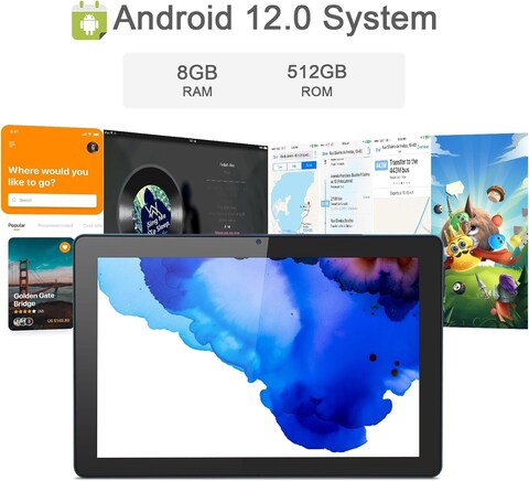 تابلت CM7800 Plus 8GB+512GB أخضر واي فاي 5G 10.0 بوصة، متوافق مع Android GREEN