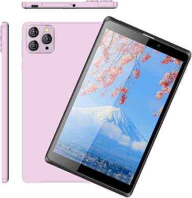 C idea CM818 Single SIM, 8GB RAM, 256GB, 5G LTE, Wi-Fi, Pink (8 Inch Display, Android, IPS, Smart Tablet, Preloaded Eye Protection Tempered Glass, Zoom Support Tiktok, With Protective Case)
