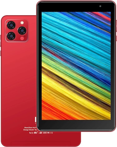 C idea CM813 Pro, 6GB RAM, 256GB, 5G, Wi-Fi, Red (8 Inch Display, Compatible With Android 12, Quad Core Processor, Dual Cameras, 1280*800 IPS HD Screen)