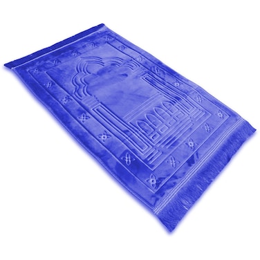 Medical and comfortable memory foam prayer rug, blue color