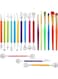 Patelai 19 Pieces Cake Decorating Tools,Cookie Fondant Modeling Set,Marshmallow Sculpting Brush and Fondant Modeling Tools for DIY Cake Sugar Gum Paste Decorating Supplies