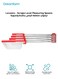 Levoons   4-Piece Set Measuring Spoons   Ingenious Leveling Scraper   Snap Together for Storage   Red   Accurate Measurements   13.8 x 13.8 x 3.2 CM