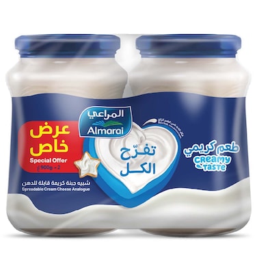 Almarai Processed Cream Cheese, 900g Pack of 2