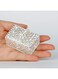 SEVENBEES Silver Trinket Box Jewelry Box with Crystals Small Trinket Boxes Hinged Gift Ring Holder for Girls or Women