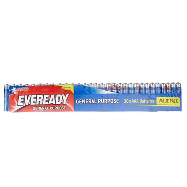 Eveready AAA General Purpose Battery Blue Value Pack of 30