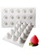 MAKINGTEC Strawberry Silicone Mold for Baking Mousse Cake 3D Silicone Baking Molds for Cakes, French Dessert Mold for Pastry Chocolate Ice Cream, Cake Decoration Mold, Strawberry Shape (15-Cavity)