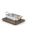 Kedge Rectangular Roaster Pan With Brass Handle &amp; Wood Under Liner, 300 ml Capacity