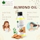Bliss Of Earth Sweet Almond Oil For Skin, Cold Pressed Organic Sweet Almond Oil For Hair, 100% Pure &amp; Unrefined Almond Oil For Face, Nails &amp; Baby Skin &ndash; Pack Of 3 x 100ml