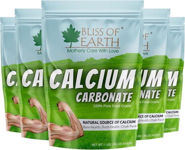 Bliss Of Earth Calcium Carbonate Powder 5x453gm (Pack Of 5)