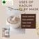 Bliss Of Earth White Kaolin Clay For Hair &amp; Face, Pure White Kaolin Mud Mask For Skin Care, Acne Treatment &amp; Pore Cleansing, Finest Grade White Kaolin Clay Powder For Soap Making - Pack Of 5 X 100g