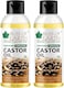 Bliss Of Earth Castor Oil For Hair Growth - Certified Organic Cold Pressed Castor Oil For Face - Hexane Free Castor Oil For Eyelashes And Eyebrows - Deep Hydration Castor Oil - Pack Of 2 X 100ml