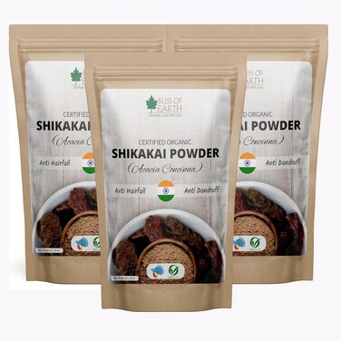 Bliss Of Earth Organic Shikakai Powder For Hair Growth (3X453gm)