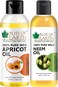 Bliss Of Earth Wildcrafted Himalayan Apricot Oil 100ml+100% Pure Wild Crafted Neem Oil 100ml Great For Haircare, Skincare (Pack Of 2)