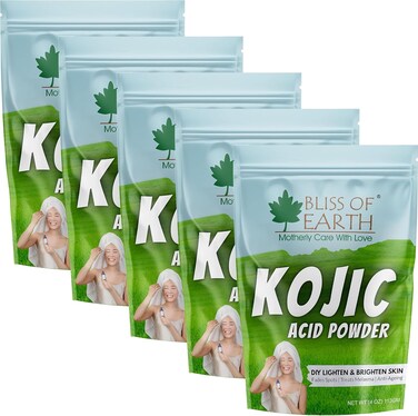 Bliss Of Earth 8 Oz Korean Kojic Acid Dipalmitate Powder Original For Skin Whitening, Soap Making &amp; DIY Products, 5X113gm