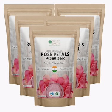 Bliss Of Earth 100% Pure Natural Rose Petals Powder, 5X453gm, Great For Face &amp; Skin (Pack Of 5)