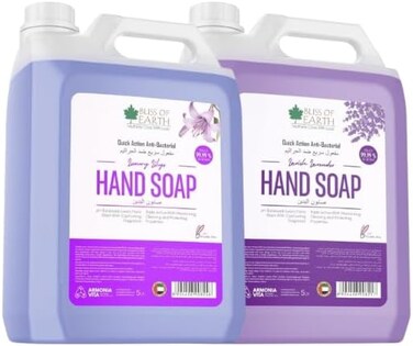 Bliss Of Earth Hand Wash Refill Liquid, Refreshing Luxury Lily &amp; Lavish Lavender Hand Soap Combo, 10 Litres, Non Drying Moisturizing Formula, Aromatic Fragrance