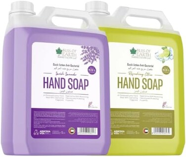 Bliss Of Earth Hand Wash Refill Liquid, Refreshing Lavish Lavender &amp; Citrus Hand Soap Combo, 10 Litres, Non Drying Moisturizing Formula, Aromatic Fragrance
