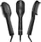 REBUNE 3 In 1 Hot Air Styler Negative Ion Hair Straightener Brush, Hot Air &amp; PTC Dual Heating Technology For Smooth Frizz-Free Hair (Black)