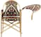 Muslim Prayer Chair Comfortable Velvet Padded Islamic Chair with Armrest and Side Pocket Foldable Sujud Chair. (Brown)