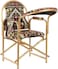 Muslim Prayer Chair Comfortable Velvet Padded Islamic Chair with Armrest and Side Pocket Foldable Sujud Chair. (Brown)
