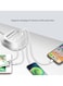 Rebenuo T3P 4 In 1 USB With Type-C PD Quick Charger LED Lights Multi Port Fast Charger 1.2m Cable Length Standard Voltage AC100-240V White