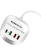 Rebenuo T3P 4 In 1 USB With Type-C PD Quick Charger LED Lights Multi Port Fast Charger 1.2m Cable Length Standard Voltage AC100-240V White