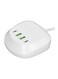 T3P Fast Charger + 4-Port USB PD + QC High Temperature Resistant US Plug with LED Light Indicator