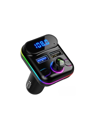 FRCP76 Car FM Transmitter Bluetooth Car Adapter Dual USB Charging Car Charger MP3 Player Support TF Card and USB