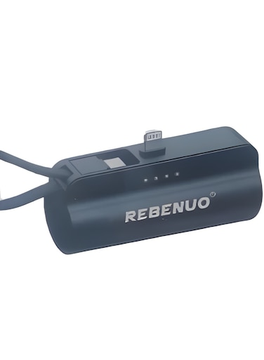 Repino RCP57 Mini Power Bank 5000mAh with Charging Cord Compact and Lightweight