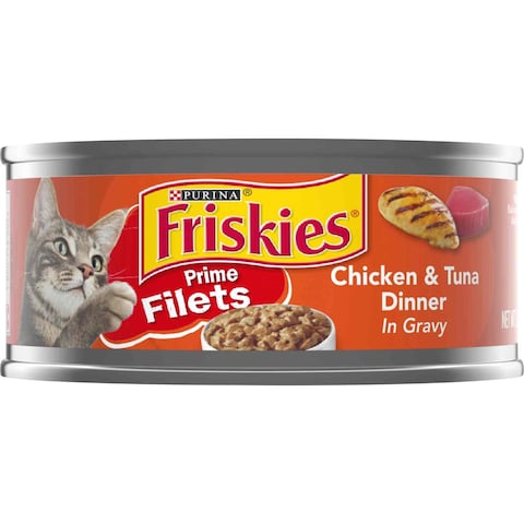 Purina Friskies Prime Wet Cat Food Filets Chicken And Tuna 156g
