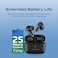 True Wireless Earbuds, In-Ear Active Noise Cancelling Bluetooth V5.3 Earphones With Mic, 25H Playback Time black