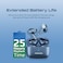 True Wireless Earbuds, In-Ear Active Noise Cancelling Bluetooth V5.3 Earphones With Mic, 25H Playback Time blue